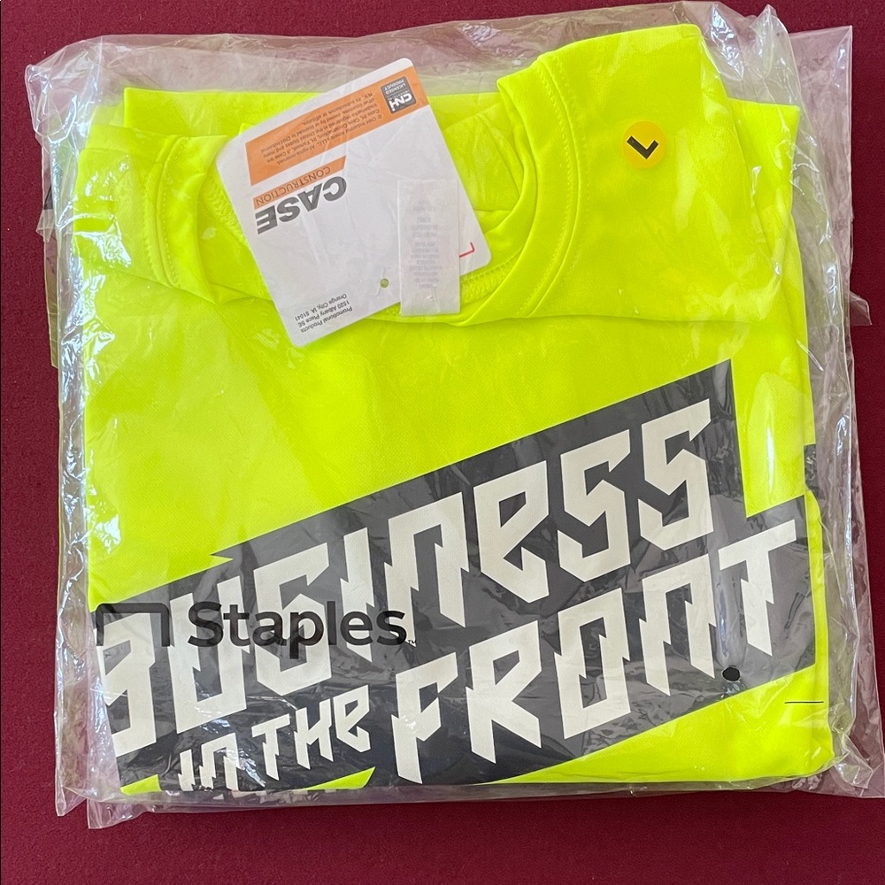 Case Construction Safety Yellow Graphic Shirt NWT